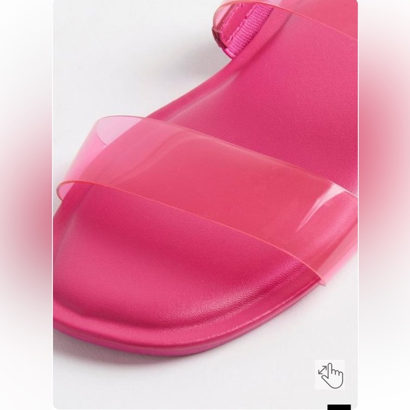 NWT TORRID LUCITE STRAPPY SANDAL PINK 9.5 9 1/2 WW SLIP ON - Picture 4 of 6